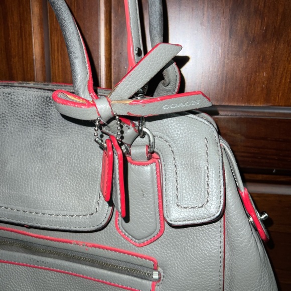 Coach Poppy Edgestain Large Flap Satchel Handbag TLC - Picture 3 of 12